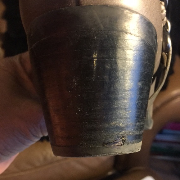 B Makowsky Hudson Grey Leather boots w/removable harness - Picture 7 of 7